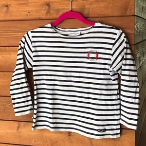 Black and White Long Sleeve Striped Tee